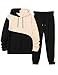 LecGee Men's Long Sleeve Tracksuit Hoodie High Waist Sweatpants Contrast Color Fall Set Fashion Outfit Tracksuit(BE,S)