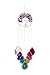 Yoption Amethyst Tree of Life Memorial Wind Chime, Natural Crystal Agate Slices Windchimes for Indoor Outdoor Decoration Ornament, 15.7-17.7 inch