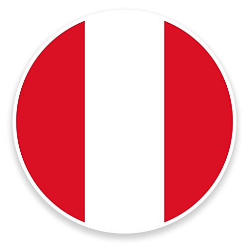 2 x 15cm/150 mm Bandiera del Perù mappa Vinile