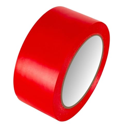 GTSE Cinta para marcar suelos, 50 mm x 33 m, rojo – para pistas de baile, gimnasios - 1 Rollo