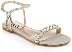 Badgley Mischka Women's Thora Flat Sandal, Platino (Gold), 8.5 | Image 2