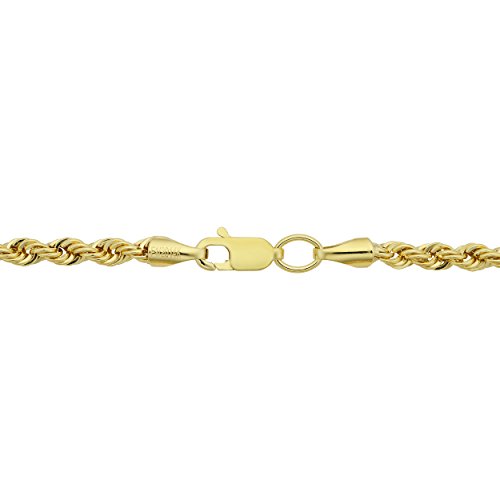 Kooljewelry Mens 14k Yellow Gold Filled .2 mm Rope Chain Bracelet2
