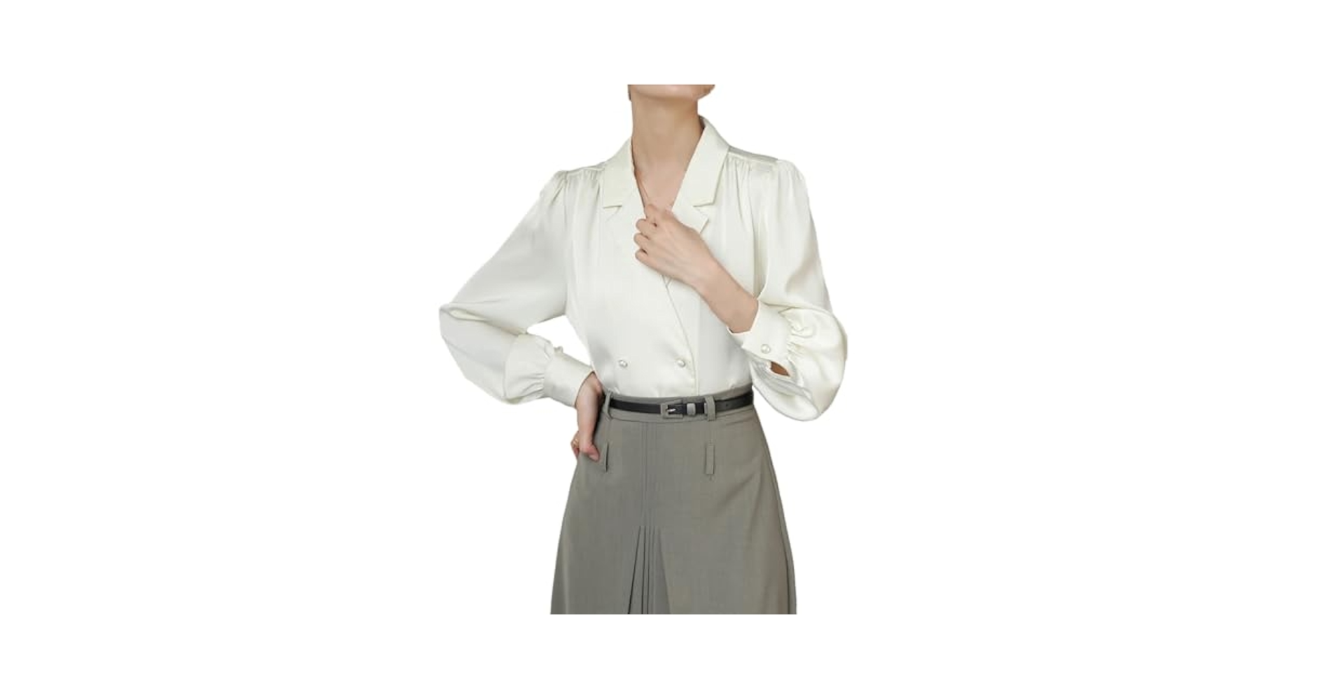 トップス OHESHIO ROUND COLLAR DOUBLE BLOUSE Official Online Store] OHESHIO | Popular Korean fashion for