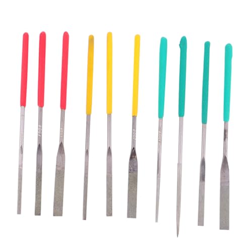 Balacoo Diamond File Set Carbide Burrs Bits Metal Shaping Tool 10pc Grinding File Set