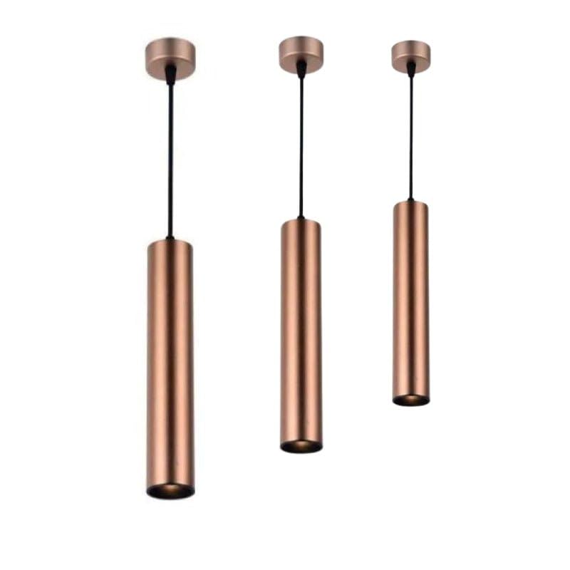 SILAMP Luminaire Suspendu GU10 IP20 30cm Bronze (Pack de 3)