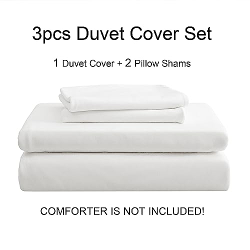 Pure Era PE-19BWH-K Jersey Knit Duvet Cover Set 100% T-Shirt Cotton Super Soft Comfy 3Pc Bedding Set With Zipper Closure thumb #6
