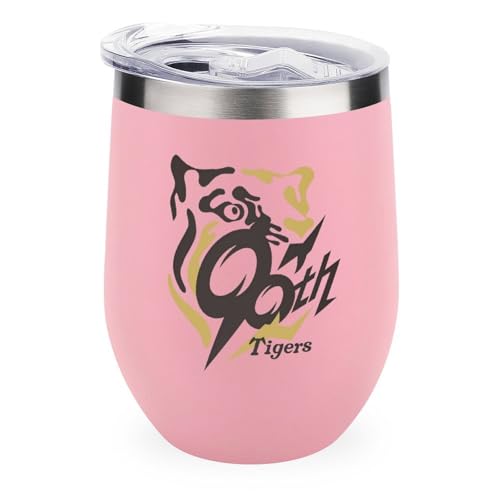 ワインタンブラー 阪神タイガース 90周年記念 野球応援 卵殻カップ タンブラー 350ml U字型 コーヒーカップ 蓋付き ステンレス製 魔法瓶 保冷 保温 水筒 直飲み 応援グッズ プレゼント