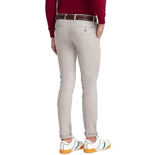 Image of Parx Men's Cotton Blend Rfd Pattern Low Rise Tapered Fit Flat Front Casual Trouser