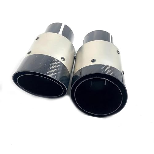 Tubo de escape modificado negro con punta de carbono de 101mm para renovar la estética trasera 4