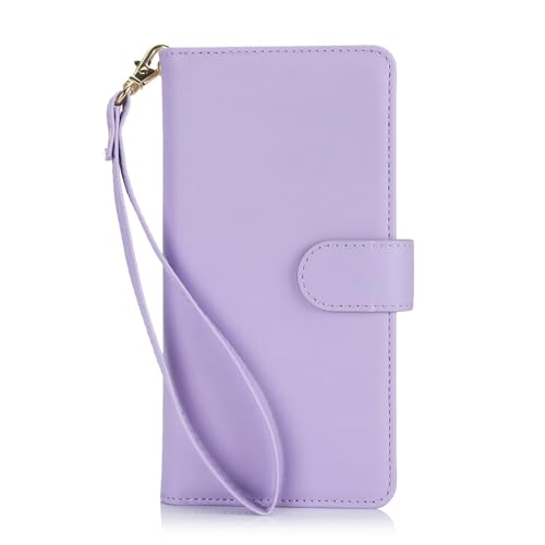 Étui pour Samsung S24 violet clair avec porte-cartes et sangle