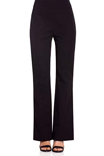 Boston Proper Women's Everyday Side Zip Stretch Twill High-Rise Bootcut Pant Black 02 Regular
