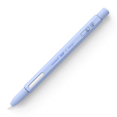 elago X MONAMI Custodia in Silicone Matita Compatibile con Apple Pencil Pro e Apple Pencil 2, Compatibile con Ricarica Magnetica e Il Doppio Tocco (Legga le istruzioni di installazione) [Viola]