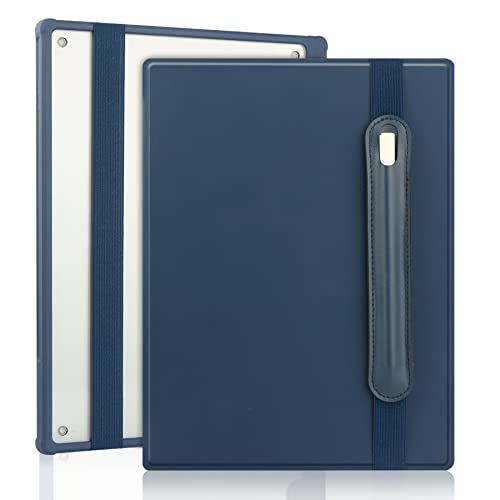 VOVIPO Coque Mince pour Tablette Remarkable 2 - Housse Antichoc avec Coque arrière Transparente Compatible avec Le Papier numérique Remarkable 2 10.3 2020 (avec Porte-Stylet Amovible)-Navy Cover