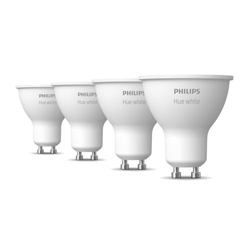 Philips Hue Vorteilspaket - GU10 - mit 4 Spots - Warmweißes Licht - Hue White