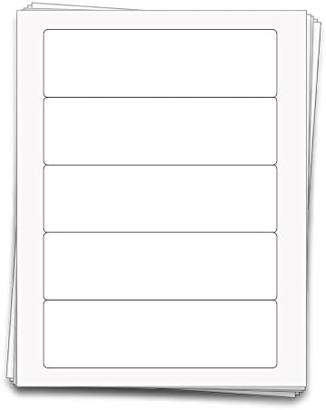 50 Printable Water-Resistant Vinyl Water Bottle Labels for Inkjet Printers, Vinyl Matte White, 7 x 2 inches