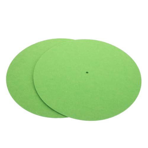 COSMEVIVI 2pcs Felt Turntable Mat Slip Mat Record Pad for Vinyl Player Anti-skid Sound Effect Enhancer Turntable Pad Accessories