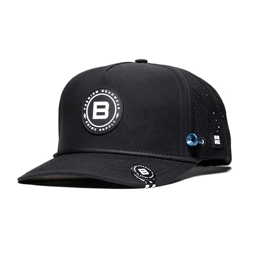 Image of BRIMZ Golf Performance Hat - Tee Holder & Magnetic Ball Marker - Breathable, Sweat & Water Resistant Golfing Snapback Hat