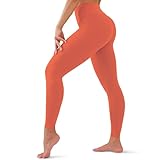 YUDSUD High Waisted Leggings for Women - Tummy Control Yoga Pants for Workout Running Athletic Women's Leggings Plus Size Orange