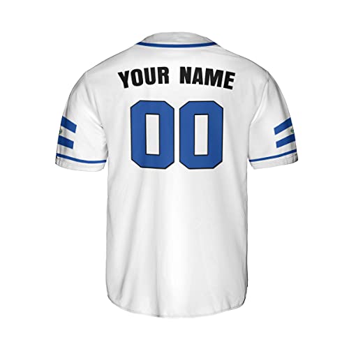 Personalized El Salvador Proud AOP Baseball Jersey Unisex XS-5XL miniatura 3
