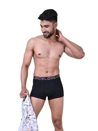 Image of Rupa Colors Solid Trunk for Men, Cotton Blend, Outer Elastic, Regular Fit, Pack of 1