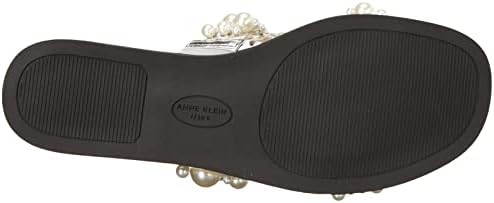 Anne Klein womens Slide Sandal, Clear/Black, 8.5 US | Image 3