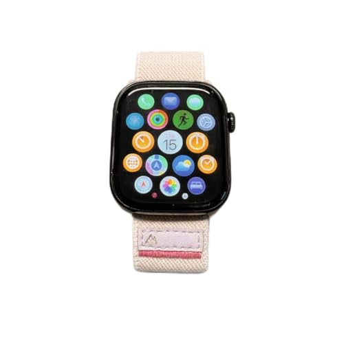 Bracelet élastique en nylon rose pour sport et fitness compatible boîtier 41mm