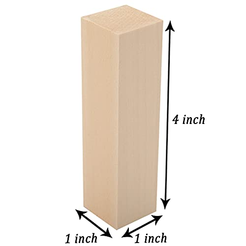 Yipled 12 Pack Unfinished Basswood Carving Blocks Kit, Rectangular Wooden Blocks For Diy Carving, Crafting And Whittling For Adults Beginner And Experts(4 X 1 X 1 Inch) #TOP1