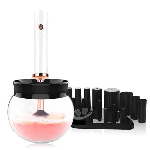 Gleva Automatic Makeup Brush Cleanser: Cleans All Brush Types & Sizes – Includes Spinner Tools – Ideal Gift for Women