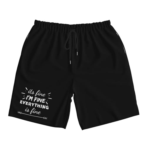 Its Fine Im Fine Everything is Fines Men's Quick-Dry Board Shorts 7