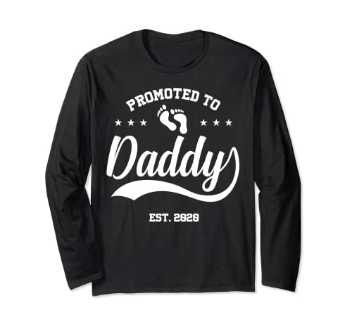 Promoted To Daddy Est.2020 New Dad 2020 Nuevo regalo familiar para bebés Manga Larga