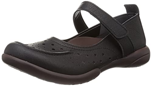 [リゲッタ] シューズ R-326 レディース フラットシューズ ベルト ドット パンチング ローヒール 歩きやすい 履きやすい 疲れにくい コンフォート 日本製 ブラック 22.0 cm~22.5 cm 3E