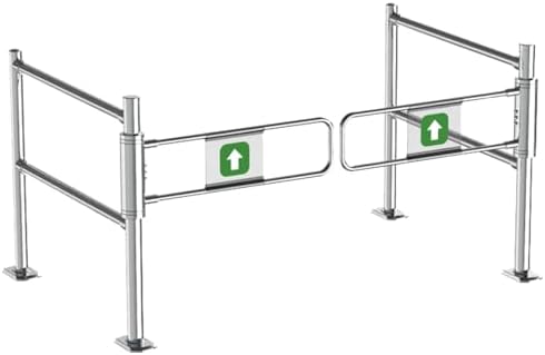 Automatic Rebound Swing Gate with Spring, Manual 90° Open Pedestrian Safety Gate for High Traffic Areas