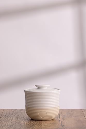 Mason Cash Rustic Charm Storage Jar 700ml Stoneware with Airtight Lid French Provincial Design with Heart Motif Ideal for Tea Coffee Sugar Rice - Image 2