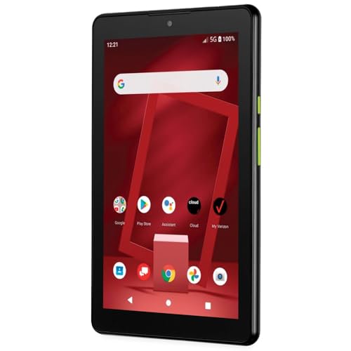 Image of Orbic Tab8 5G (128GB, 6GB) 8 inch, Snapdragon 480 5G, Android 11, Wi-Fi + Cellular Tablet (US Model Fully Unlocked for Verizon, AT&T, T‑Mobile, US Cellular) R8L5T (W / 128GB SD Card, Black) (Renewed)