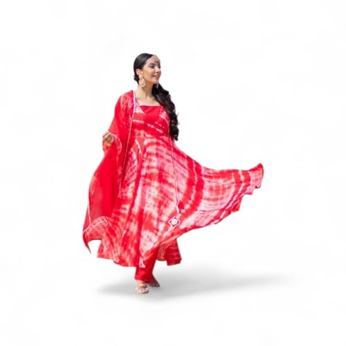 Image of KD Women's Anarkali Floral Printed Kurta Pent Set with Dupatta Anarkali Kurta for Women | Kurta Set | Ethnic Set | Dupatta Set