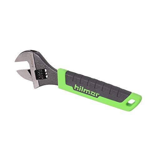 Hilmor 6" Adjustable Crescent Wrench with Rubber Handle Grip, Black & Green, AW6 1885369 #1