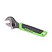 Hilmor 6" Adjustable Crescent Wrench with Rubber Handle Grip, Black & Green, AW6 1885369