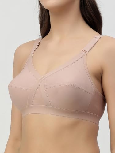 Image of Floret Women's Pure Cotton-Fabric Non Padded & Non-Wired Cut & Sew /Full Coverage Bra