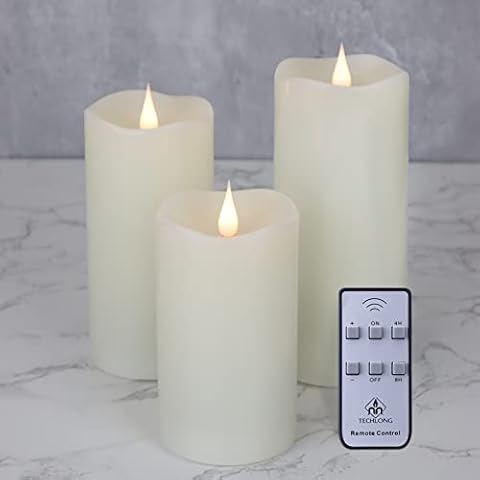 TECHLONG 3D Moving Flame Candles Cover