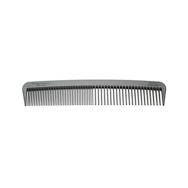 Chicago-Comb-Model-6-Carbon-Fiber-178-cm-long-graphite-black-anti-static Chicago Comb Model 6 Carbon Fiber, 7 inches (17.8 cm) long, anti-static, graphite black color. Made in USA