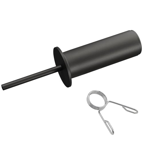 Bpbdzz Heavy-Duty Black Weight Stack Pin Extender - 3/8 (10mm) for Home Gym & Commercial Cable Machines High-Strength Steel with Spring Clip Collar 133LBS Max Load Fits 2 Olympic Weight Plates
