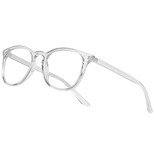 Ulknyss Blaulichtfilter Brille ohne Sehstärke Computerbrille mindert Augenbelastung Blaufilter Gaming Brille Transparent für Herren Damen (Junge Farben)