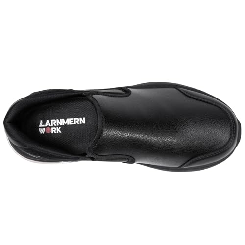 Image of LARNMERN Men's Non Slip Chef Shoes Slip On Leather Footwear