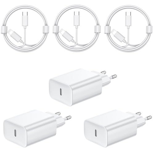 Cargador USB C de 30W ideal para el salón y el dormitorio con tres cables de 2 metros para iPhone