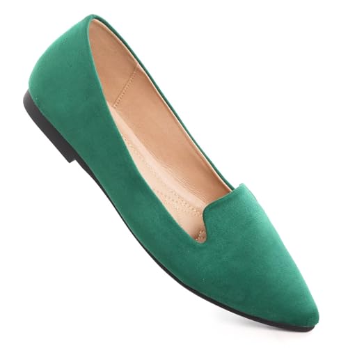 Image of Dear Time Women's Classic Ballets Pointy Toe Flats Comfortable Dress Flats Office Work Shoes