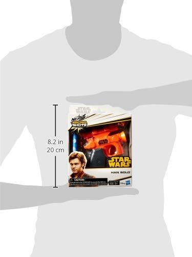 Nerf MicroShots Star Wars Han Solo Blaster held in a hand for size comparison