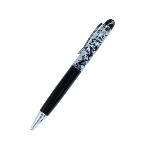 Image of Poison Skull Funny Pens Cute Floater Floating Liquid Writing Journaling Office Pen Unique Gift For Women Men