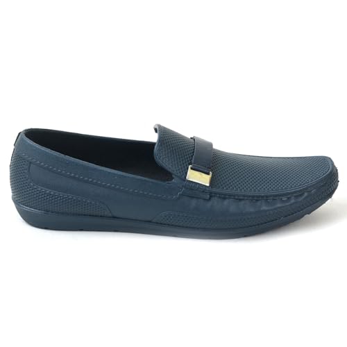 Image of AJANTA Men's Slip-on PVC Loafer | Waterproof & Rain Shoes| Slip Resistant Flexible Outsole | Lightweight Formal Moccasins for Office & Party