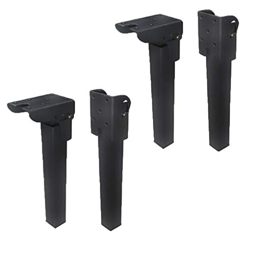 Preisvergleich Produktbild 4 Stück Möbel Stealth Klappschrankbeine Möbelbeine Kabinett Tischfüße Möbelbeine Füße Schlafsofa Unsichtbare Füße Möbelstützbein Hardwarezubehör Aufbewahrungsfüße,Schwarz(20cm)