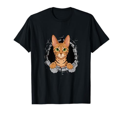 Cracked Wall Savannah Cat T-Shirt